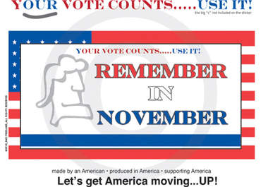 send you 3 Remember in November Stickers big1