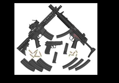 create 3 Fully Custom Animated Guns/Logo big1
