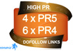 manually build 4 x PR5 and 6 x PR4 dofollow High Quality backlinks with anchor text on actual PR5 and PR4 page + submitt them to linklicious