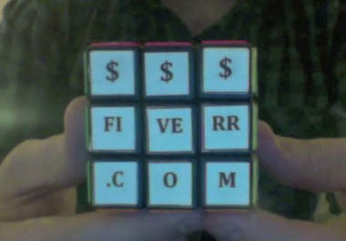 make a message or url appear on a rubiks cube big1