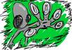 draw and design two cartoon characters of anything you want,