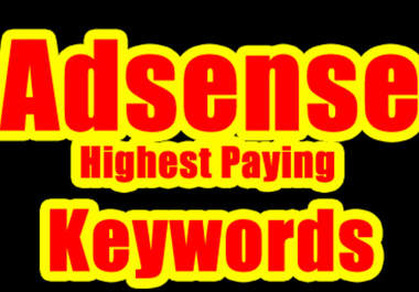 give the latest list of ADSENSE highest paying keywords big1