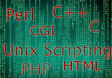 help you with html, php, Perl, cgi, C, C++ programming and unix scripting for half an hour the same day you asked for it big1