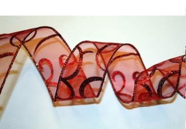 send you hand made Colorful Christmas Swirls Ribbon just big1