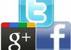 create fan pages for your product, website or business in facebook, google+ and twitter