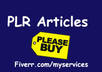 give you 5 PLR Articles Written by me on Weight Loss niche within 24 hours