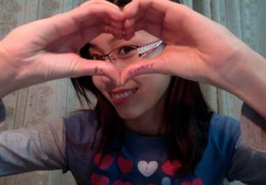 take several pictures with your message on my thumbs big1