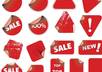 give you pack of vectors with red label templates
