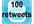 give you minimum 100 retweets to 10000 follower