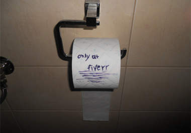 take an eccentric picture of your message written on a toilet paper big1