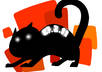 draw a black cat for a day of bad luck