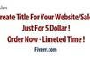 design for your website/sales page fantastic title