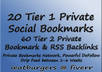 make a 2 tier link pyramid on a powerful private social bookmarks network and drip feed up to 4 weeks for natural hands off link building