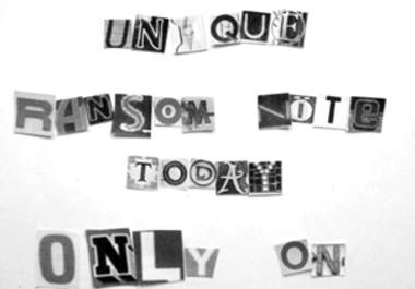create a unique authentic ransom note for you big1