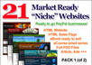 give you 21 Niche Market Ready Websites Pack 1 with Master Reseller Rights