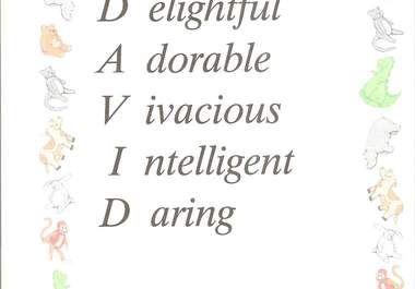 create a full color name plaque from the letters of your first name big1