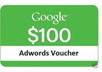 give you a 100 dollars adwords voucher with 1 year validity