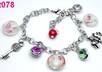 ship you this handmade lampwork glass crystal charm/chain ankle bracelet with shipping included