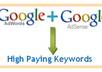 give you Top 200 highly paying google adsense keywords