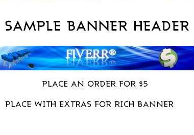 design website a custom good looking header or banner big1