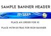 design website a custom good looking header or banner