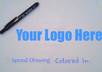 speed draw your logo and color it in