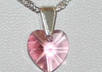 send You a NEW Swarovski Rose Crystal Love Heart on a Silver Plated Chain Necklace or Pendant Gift Gifts Jewellery Jewelry Mum Nan Wife