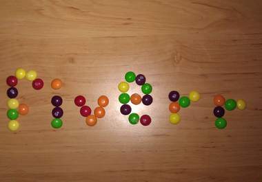 take a picture of your message written with color candy big1
