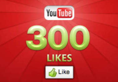 give your video 300 real and unique Youtube likes for your video big1