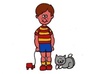 draw a simple line cartoon or simple logo small1