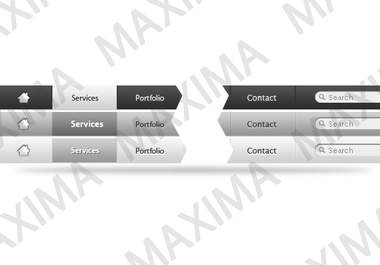 send you Apple Style html menu with PSD big1