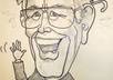 add pencil shading to the caricature I drew for you