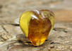 make a silver glass heart ring