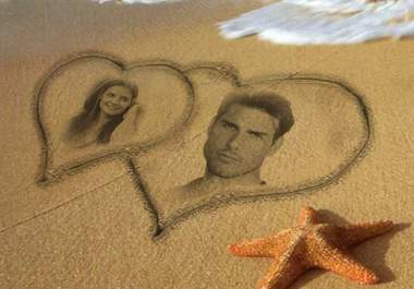 create a lovely picture of you and your valentine on beach big1