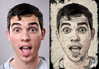 draw and make your photo into an awesome cartoon portrait big1