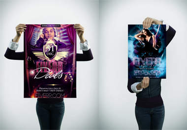 design someone holding your poster, flyer, product, logo or text big1