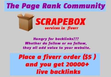 create 20000+ live back links to dominate google order 2 gigs and get 1 FREE big1