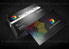 design a modern black carbon business card with your logo print small1