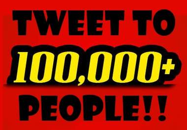 tweet about your company or product to my 100,000 + followers big1