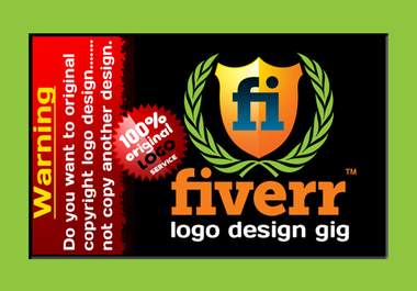 design your logo with hundred Percent copyright not copy another logo big1