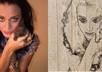 re draw your picture on wooden floor small1