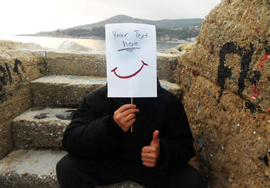 take an Awesome picture holding a Fan Sign Face with your message big1