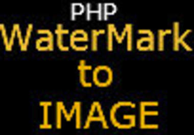 show you how to apply a WATERMARK to an image using php big1