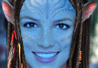 make 2 of your pictures look like an Avatar Character big1