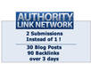 submit 2 Spun Articles To Authority Link Network Giving you 20 Blog Posts 60 Backlinks Dripfeed for 3 days