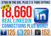 provide 3700 real LinkedIn contacts, 201 Twitter, 125 Facebook and 152 Google Plus invites and now with 14960 LI connections in extras small1