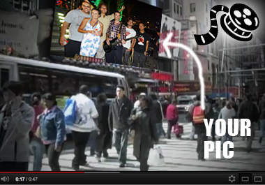 add your Logo Pic Txt to a HUGE Billboard Ad Video from Time Square New York big1