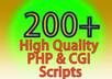 give you more then 200 php and cgi scripts