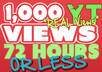 deliver 1,500+ REAL YouTube views in 3 days or less