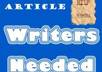 write an article of 250 words on any topic of your choice